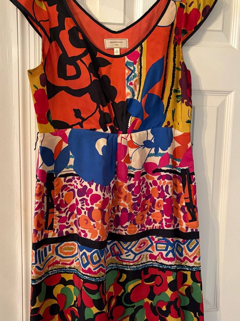 Moulinette Soeurs Multicolor Patchwork Floral Sleeveless Dress